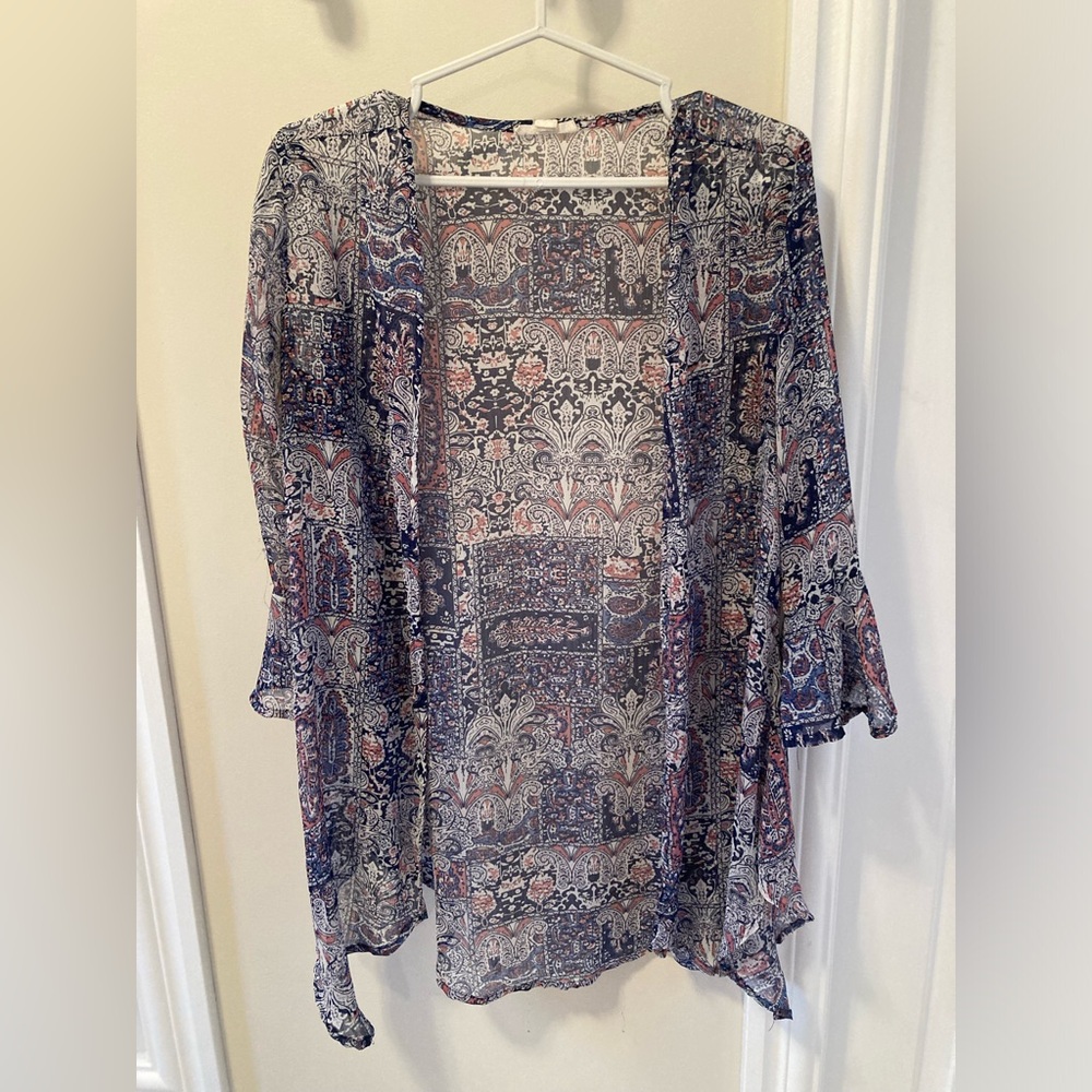 🌸3/$20🍉 Warehouse One Paisley Kimono Cardigan